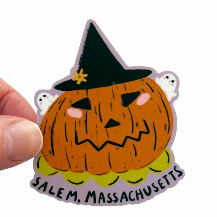 Autocollant Salem Grand Citrouille pour la vente par Keegsie Designs