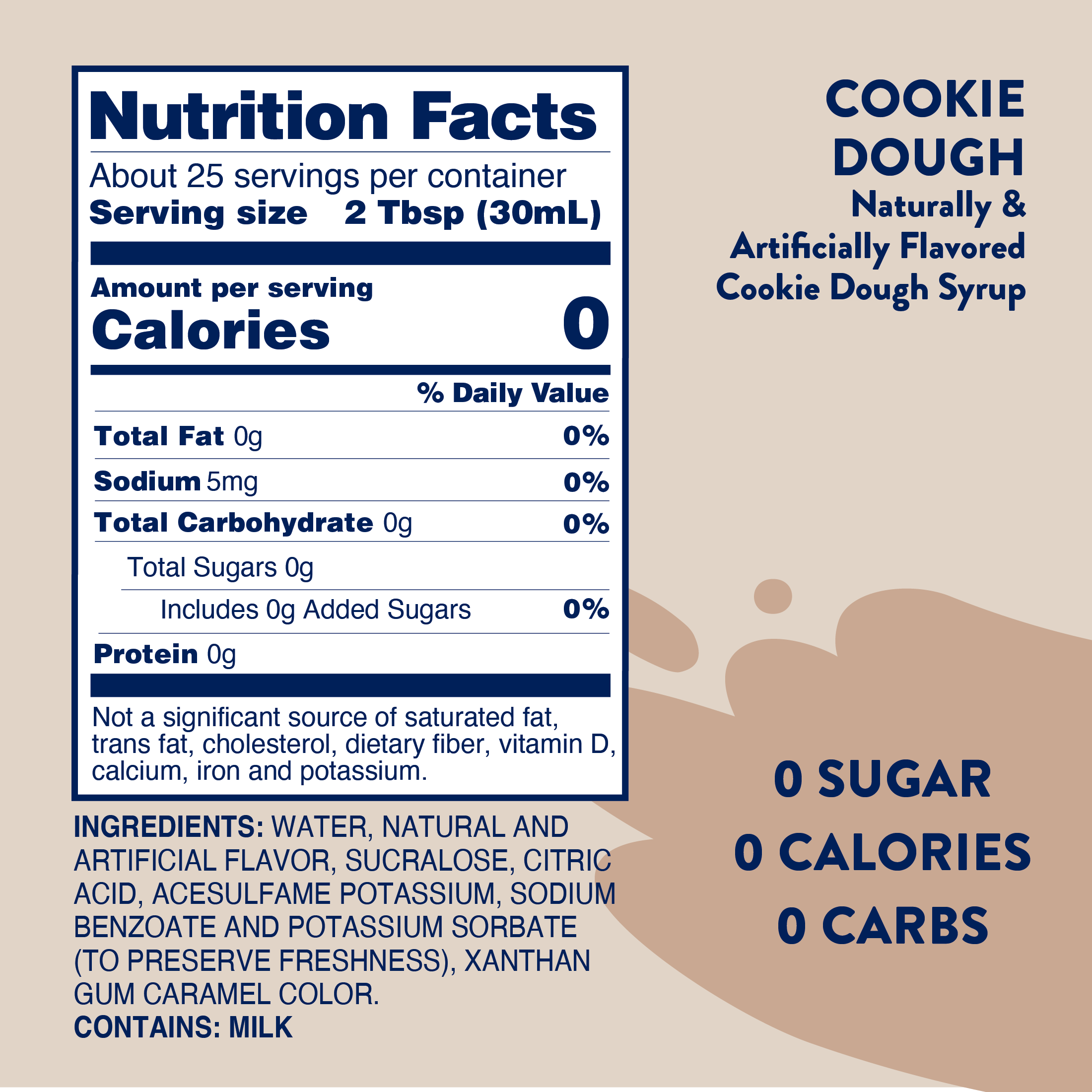 Jordan's Skinny Mixes - Wholesale Flavored Syrup - Sugar Free Cookie Dough Syrup5