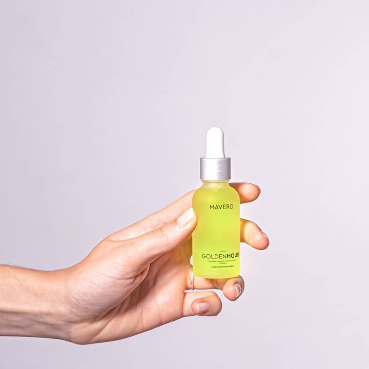 MAVERO COSMETICS - Wholesale Facial Serum/Concentrate - GOLDENHOUR - Vitamin C Serum with Hyaluronic Acid, Kiwi & Anana