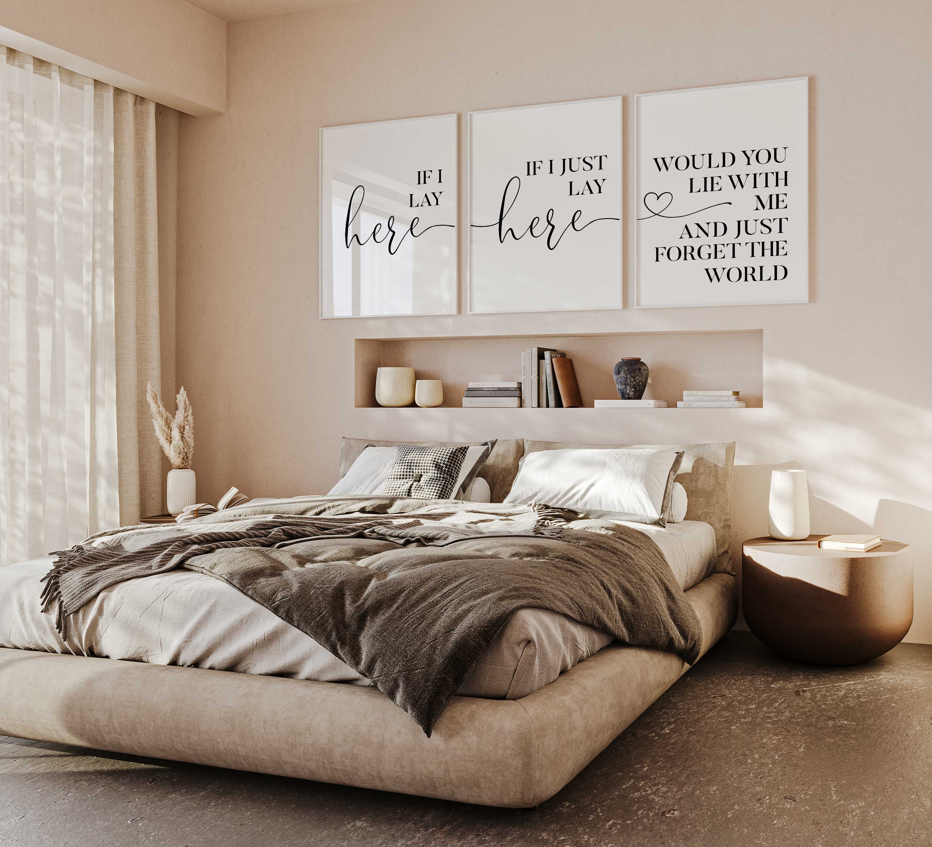 D'LUXE PRINTS - Wholesale Gallery Wall Set - If I Lay Here Set of 3 Prints5