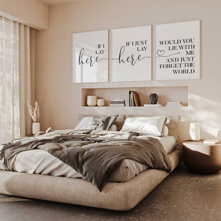 D'LUXE PRINTS - Wholesale Gallery Wall Set - If I Lay Here Set of 3 Prints5