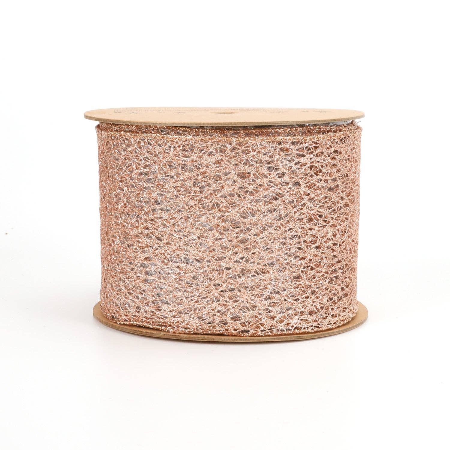 LA Ribbons Wholesale - Wholesale Ribbon - Gift Wrapping - 4" Mesh Wired Ribbon | Rose Gold | 10 Yard Roll1