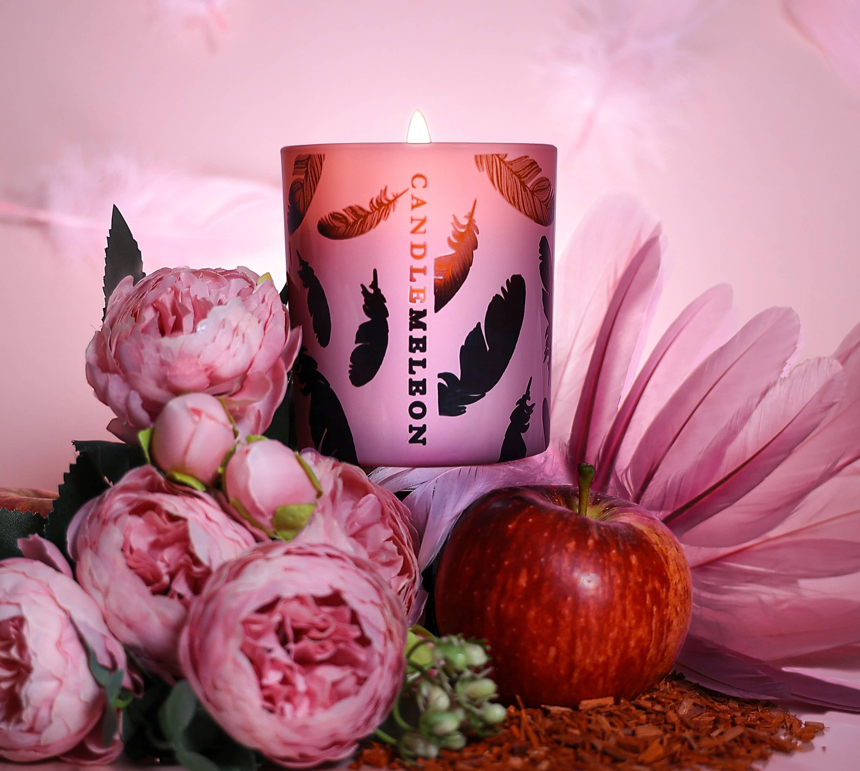 CANDLEMELEON - Wholesale Jar/Filled Candle - COPPER FEATHER - Colour Changing Soy Woodwick Scented Candle2