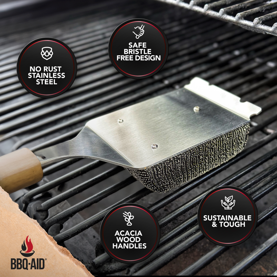 BBQ-AID - Wholesale Outdoor Grill Tools - Bristle Free Brush & Scraper4