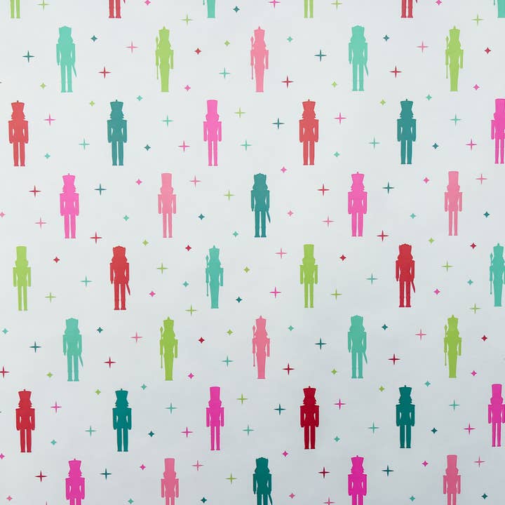 Trim & Twine - Wholesale Wrapping Paper Roll - Colorful Nutcracker Christmas Wrapping Paper Roll2