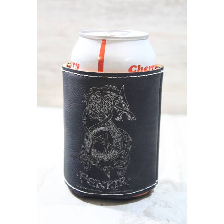 Viking Fenrir // Leatherette Can Sleeve for wholesale by Raven Design