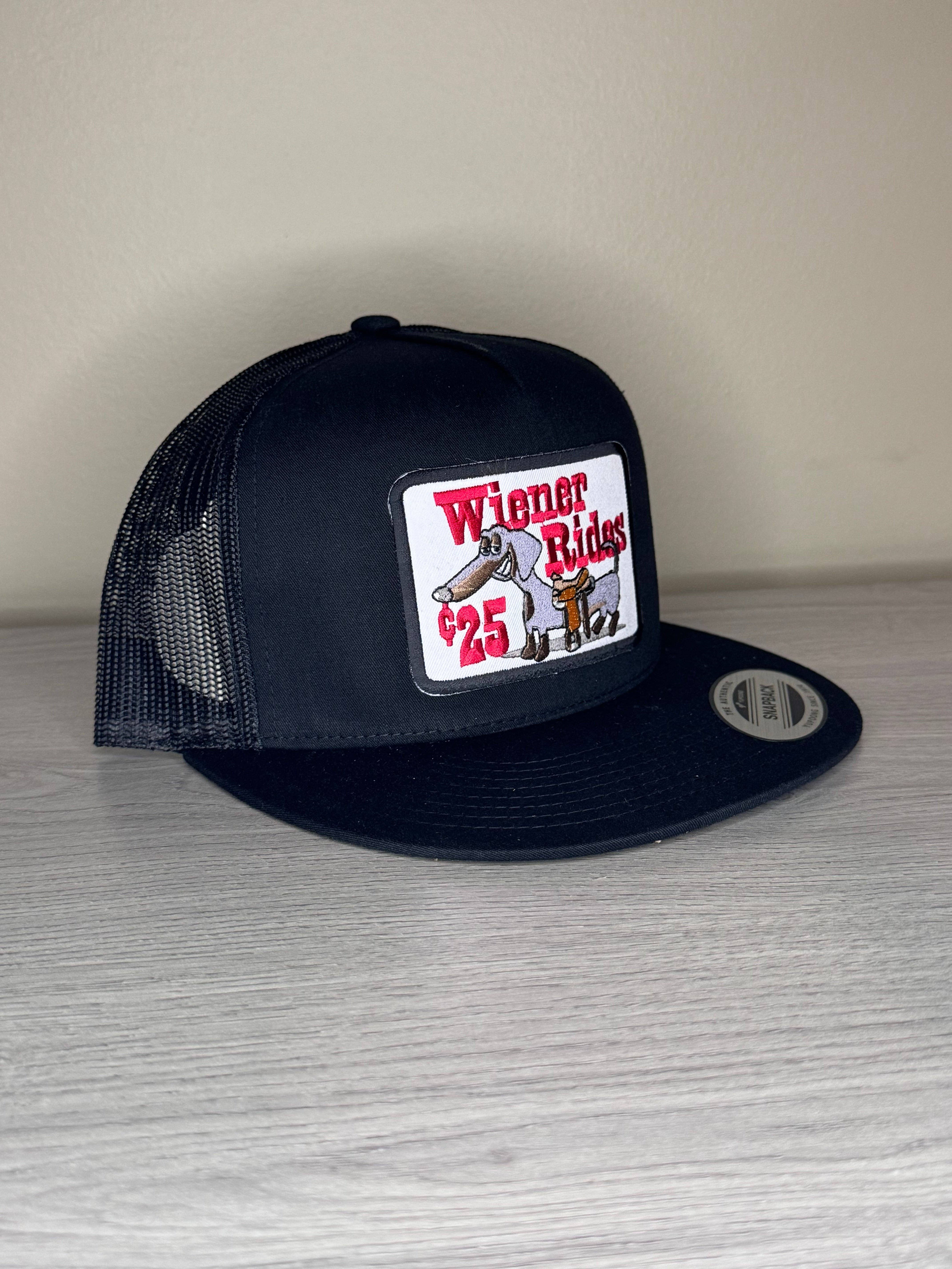 River Bent Hat Co. - Wholesale Trucker Hat - Unisex - Wiener Rides Black Snapback1