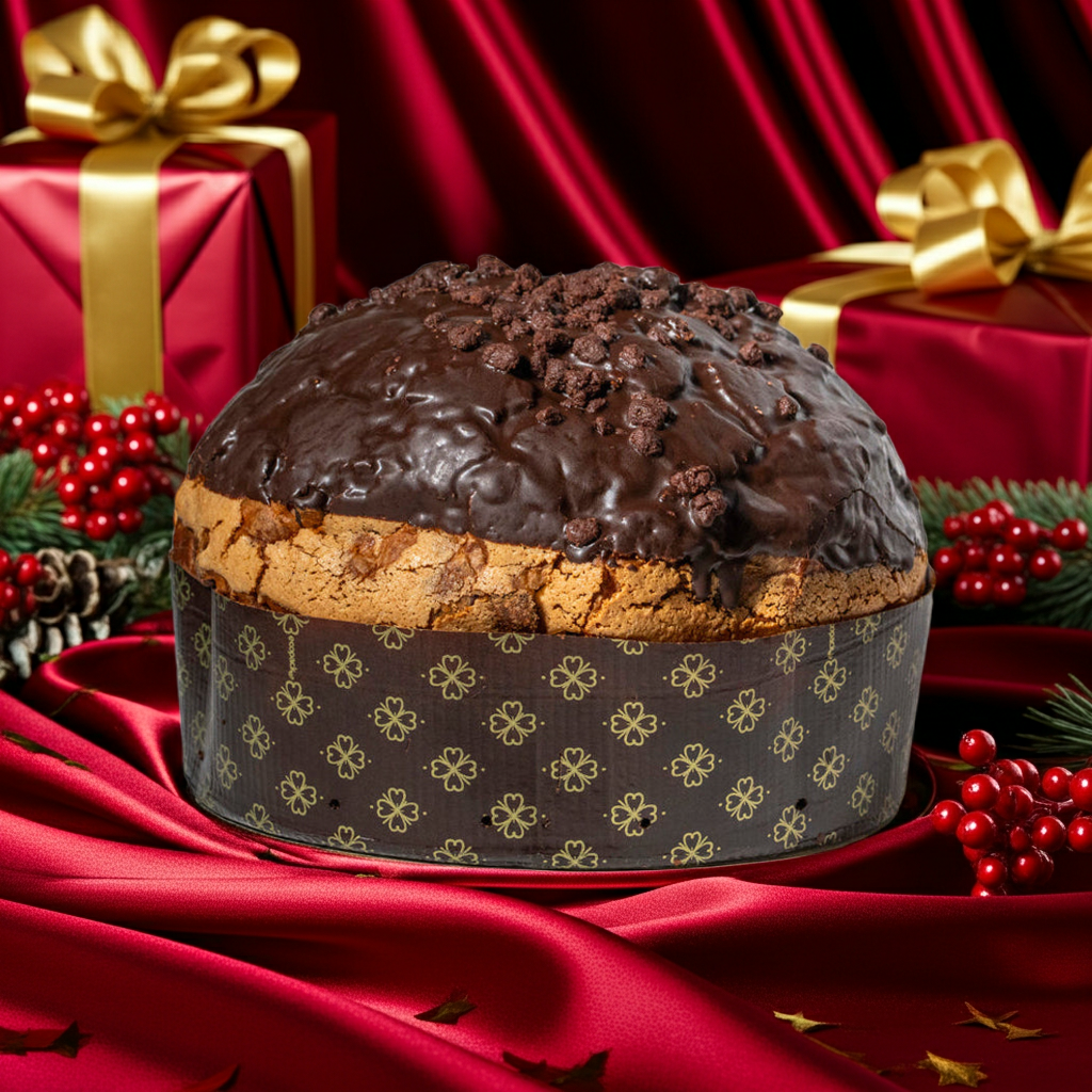 The Sicily Essence - Wholesale Cake - Sicilian artisanal panettone with dark chocolate2