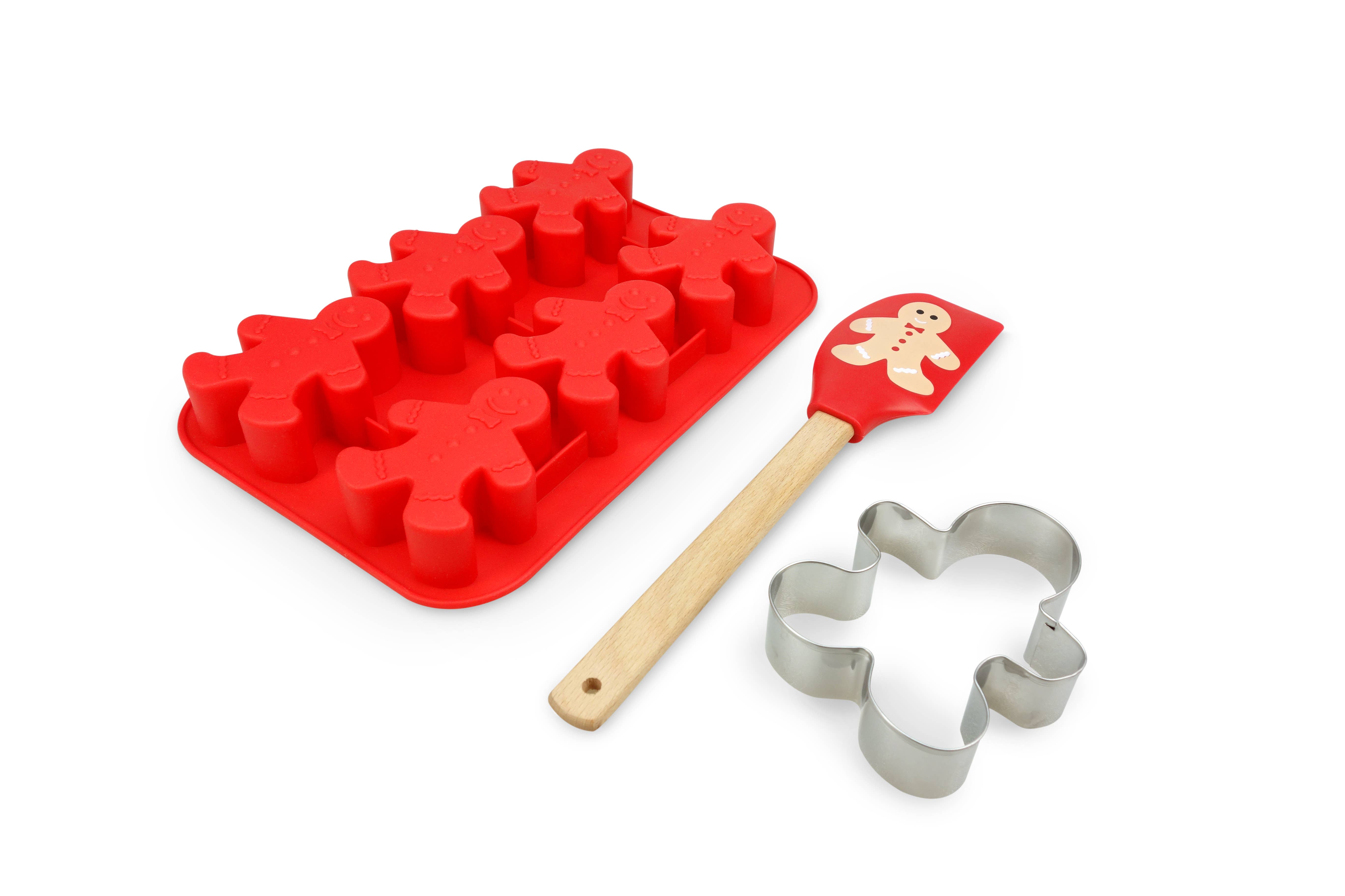Handstand Kitchen - Wholesale Cookie Cutter - Gingerbread Man Baking Set – Mold, Spatula & Cookie Cutter1
