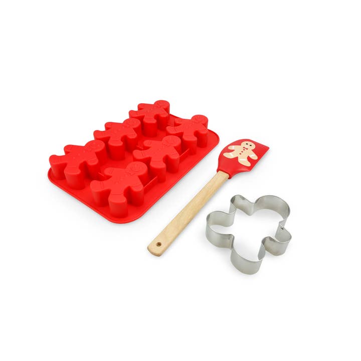 Handstand Kitchen - Wholesale Cookie Cutter - Gingerbread Man Baking Set – Mold, Spatula & Cookie Cutter1