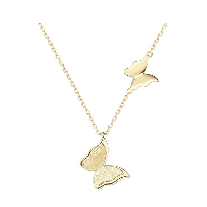 ”Golden Kiss” fjäril 14K gult guld halsband för wholesale av Fanci Me Jewelry