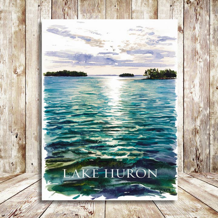 Lake Huron Michigan Sign for wholesale by Kennebug LLC