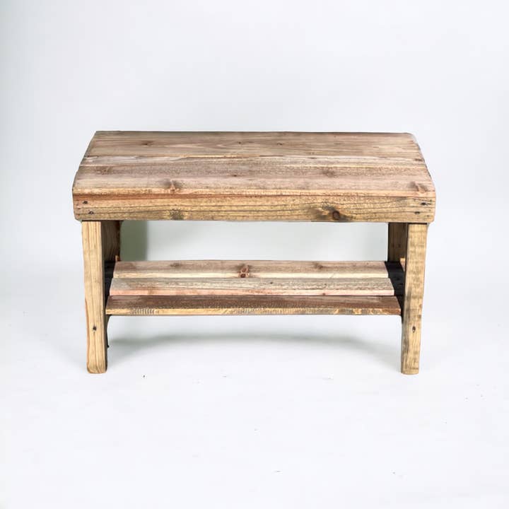Intrinsic Haven – wholesale Bench – Farmhouse Rustic 1-Shelf Entryway Bench