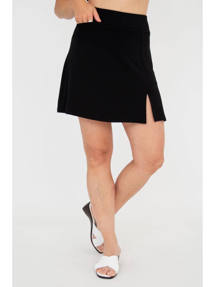 Blue Sky Clothing Co LLC - Wholesale Broekrok - Dames - Melly Skort, Zwart, Bamboe