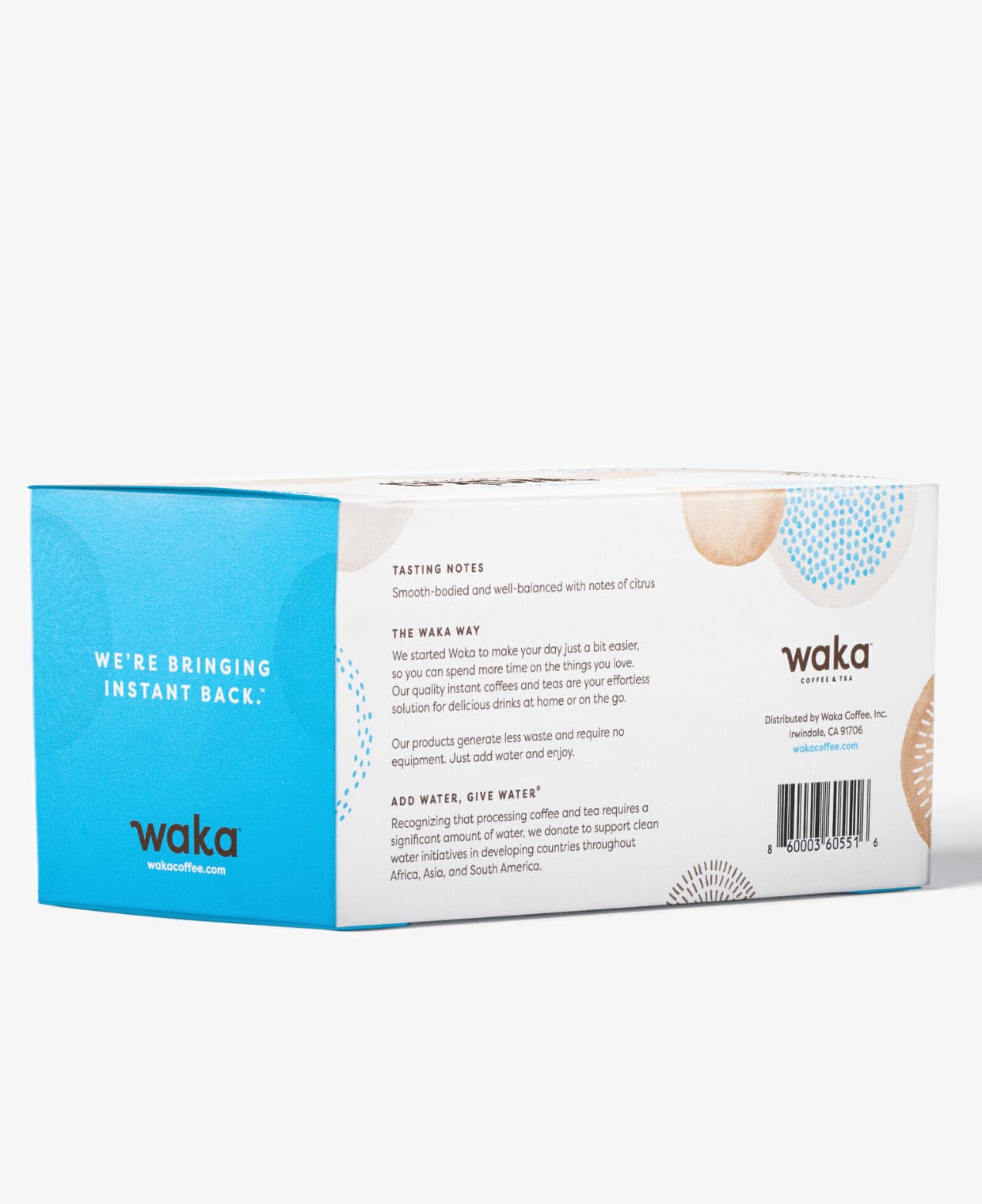 Waka Coffee & Tea - Wholesale Instant Coffee/Espresso - Medium Roast Single-Serve Premium Instant Coffee 50 ct Box2