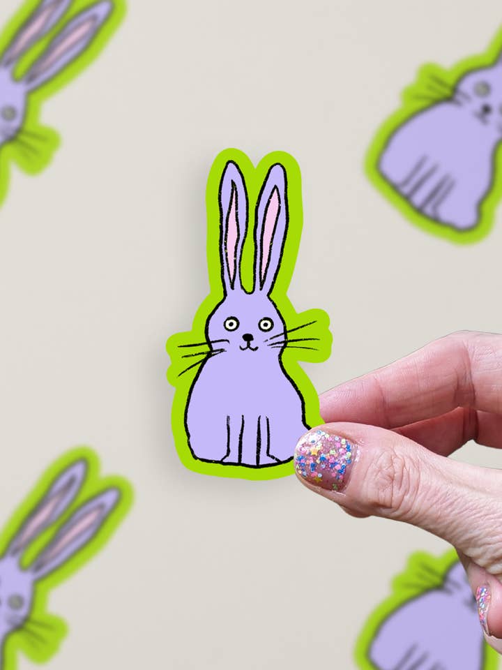 Doodle Bunny Vinylklistermärke för wholesale av Lucid Moon Studio, LLC