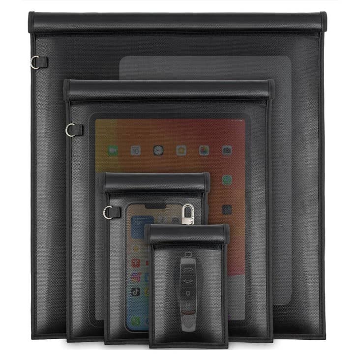 sassy kids palace - Wholesale Pouch - Women's - 4 PCS Black Faraday Bags Protection Bags