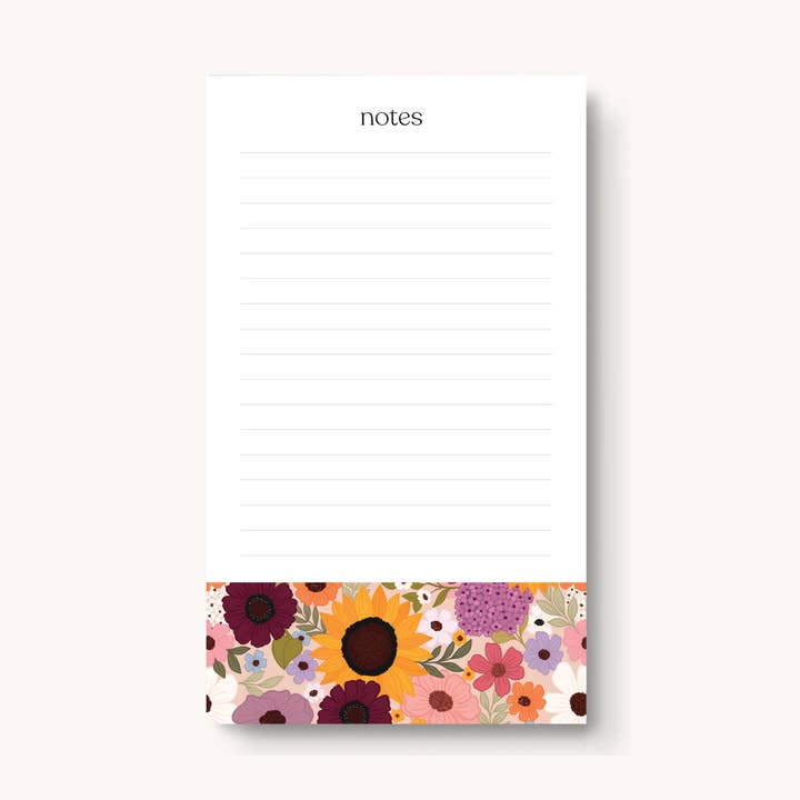 Rainbow Garden Lined Notepad for wholesale by Elyse Breanne Design