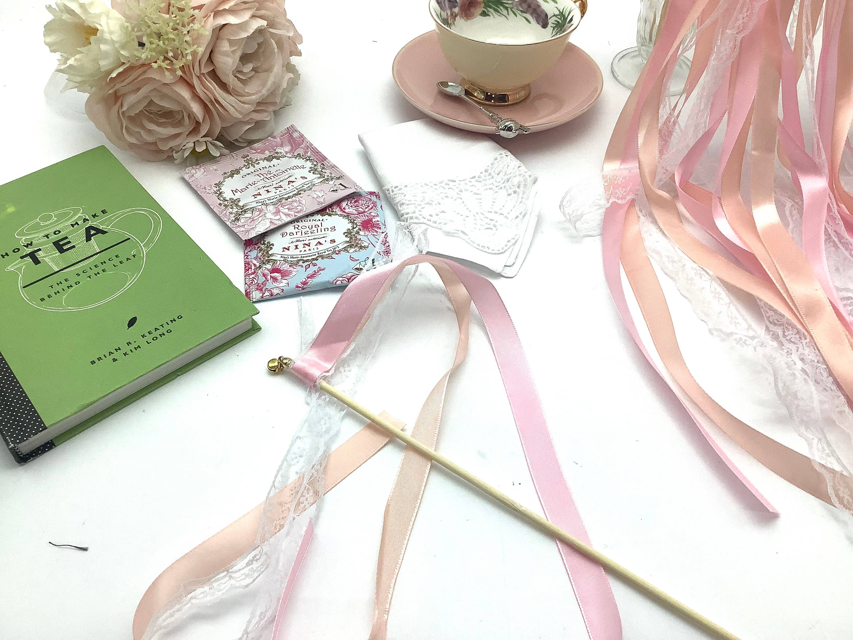 All Little Cute Things - Wholesale Party Favor Bag/Box - Princess Fairy Wands with Lace Satin Ribbon for Tea Party7