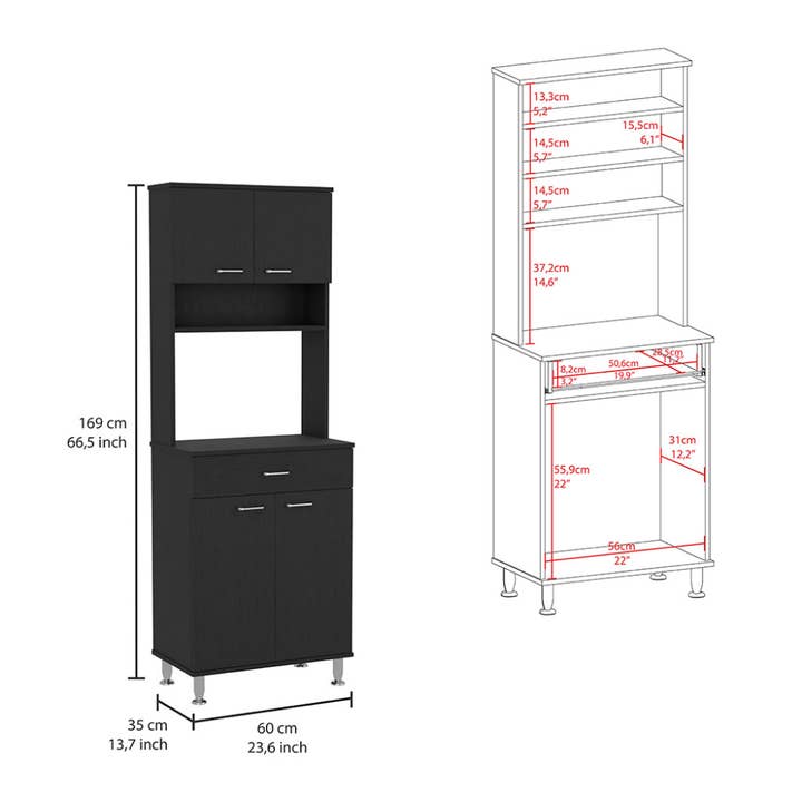 TUHOME FURNITURE - Wholesale Kitchen storage/organiser - Santoro 60 Pantry Cabinet7