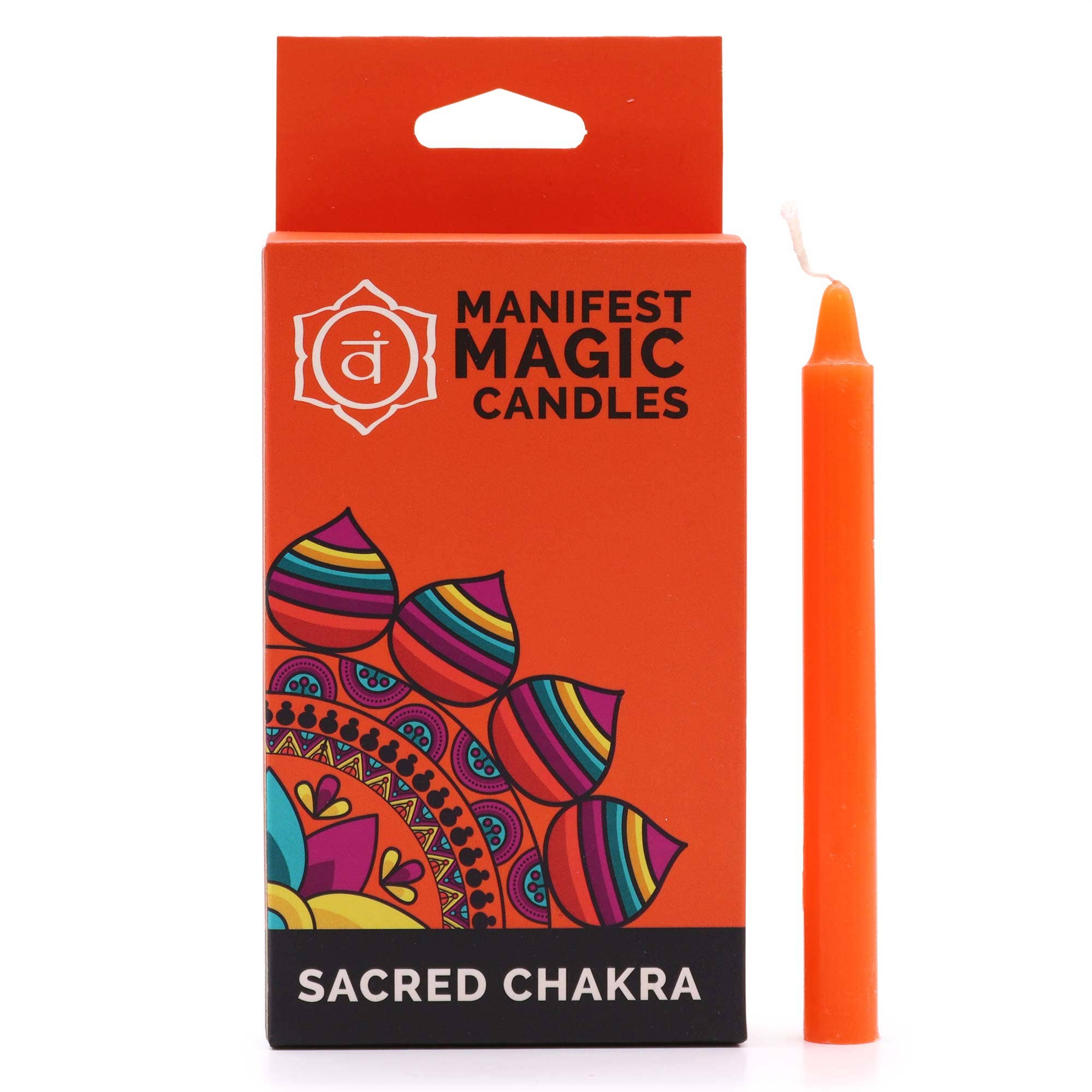 AW Artisan - Wholesale Tapered Candle/Candlestick - Magic Candles (pack of 12) - Orange - Sacral Chakra0