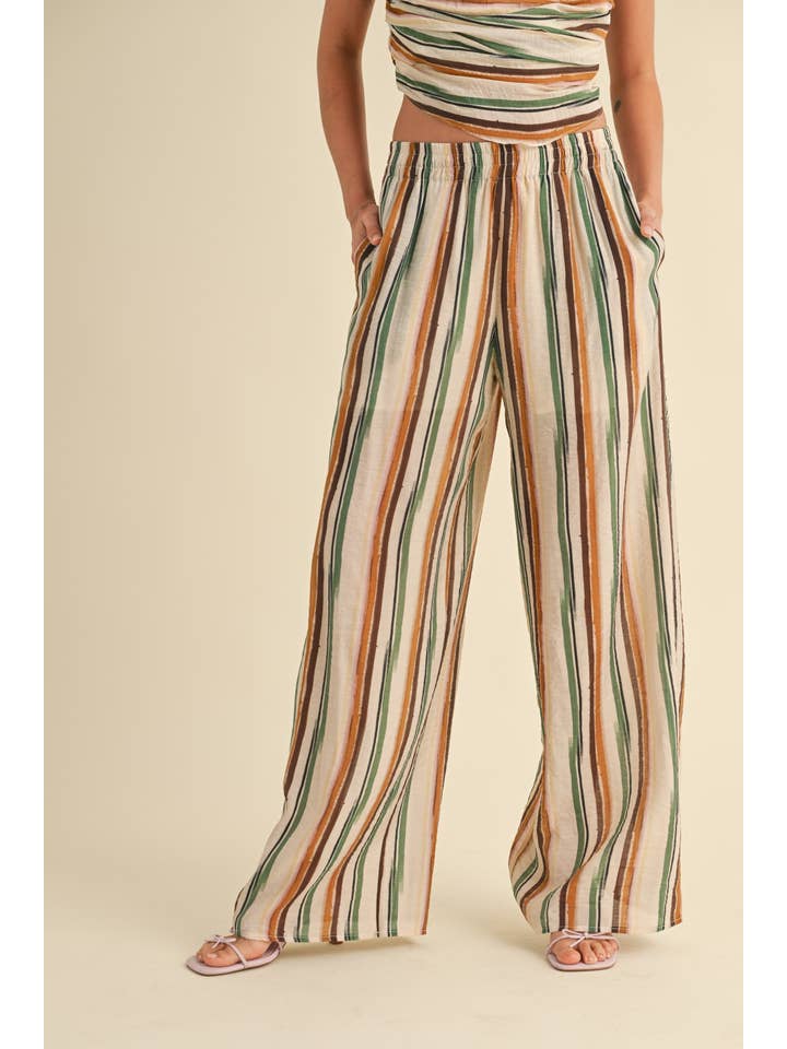 P4275ST MULTI COLOR PRINT WIDE LEG PANTS for wholesale on Faire