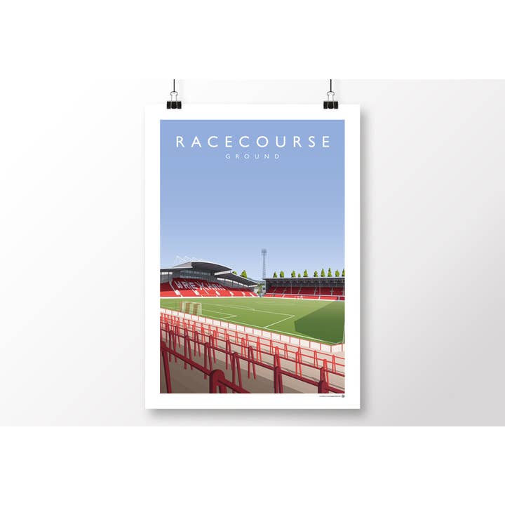 Matthew J I Wood Design & Illustration – wholesale Poster – Wrexham Racecourse Ground Poster