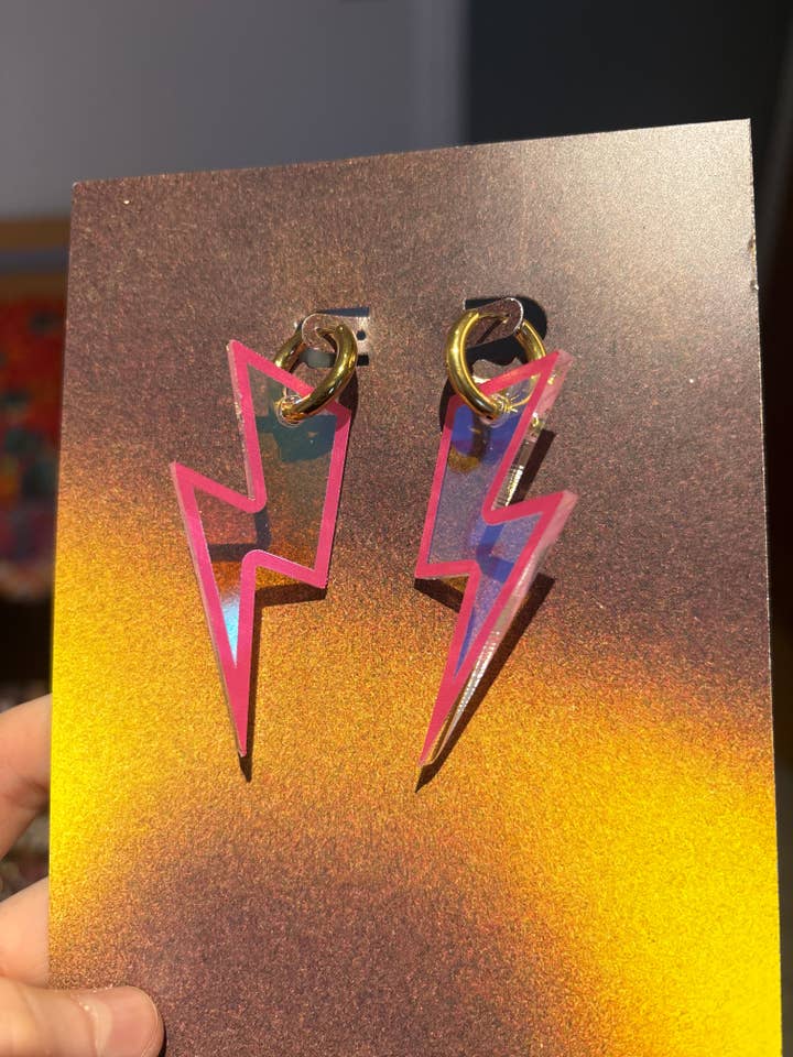 Pink iridescent bolts for wholesale by Fairly Odd Shop