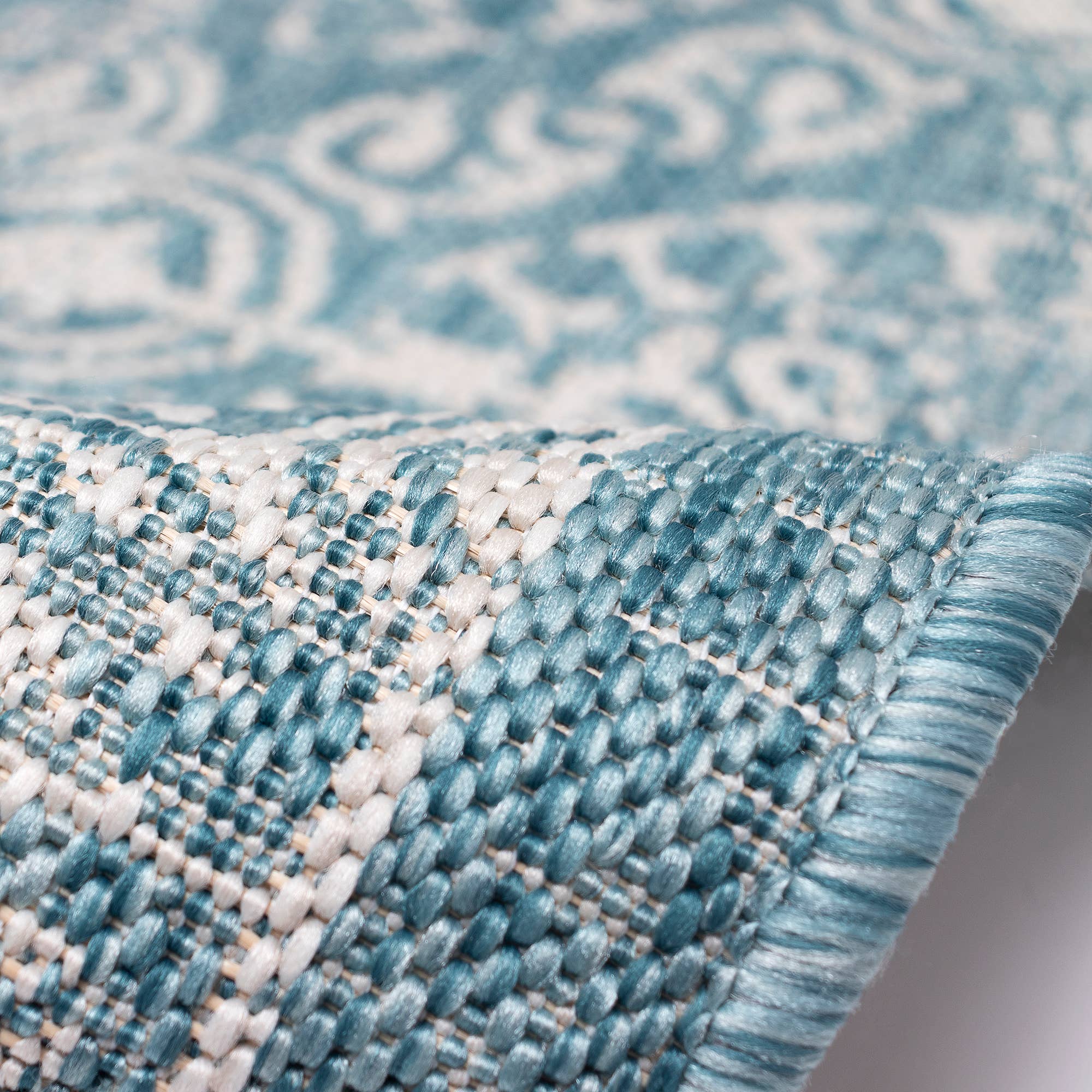 Carmel Antique Tile Indoor/Outdoor Rug Aqua for wholesale on Faire4