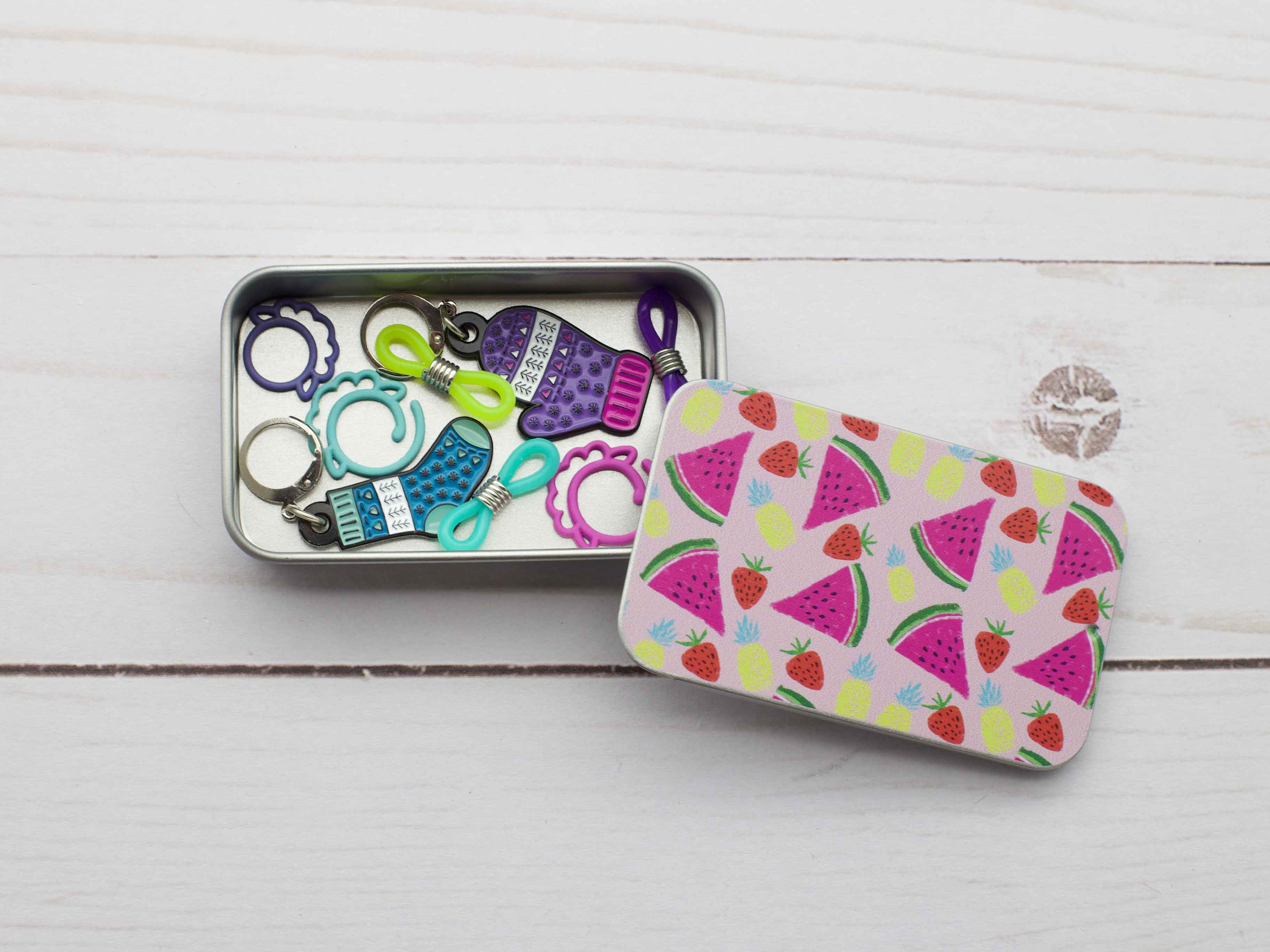 Fox & Pine Stitches - Wholesale Knitting/Crochet Supplies - Print Slide Top|  Storage Tins1