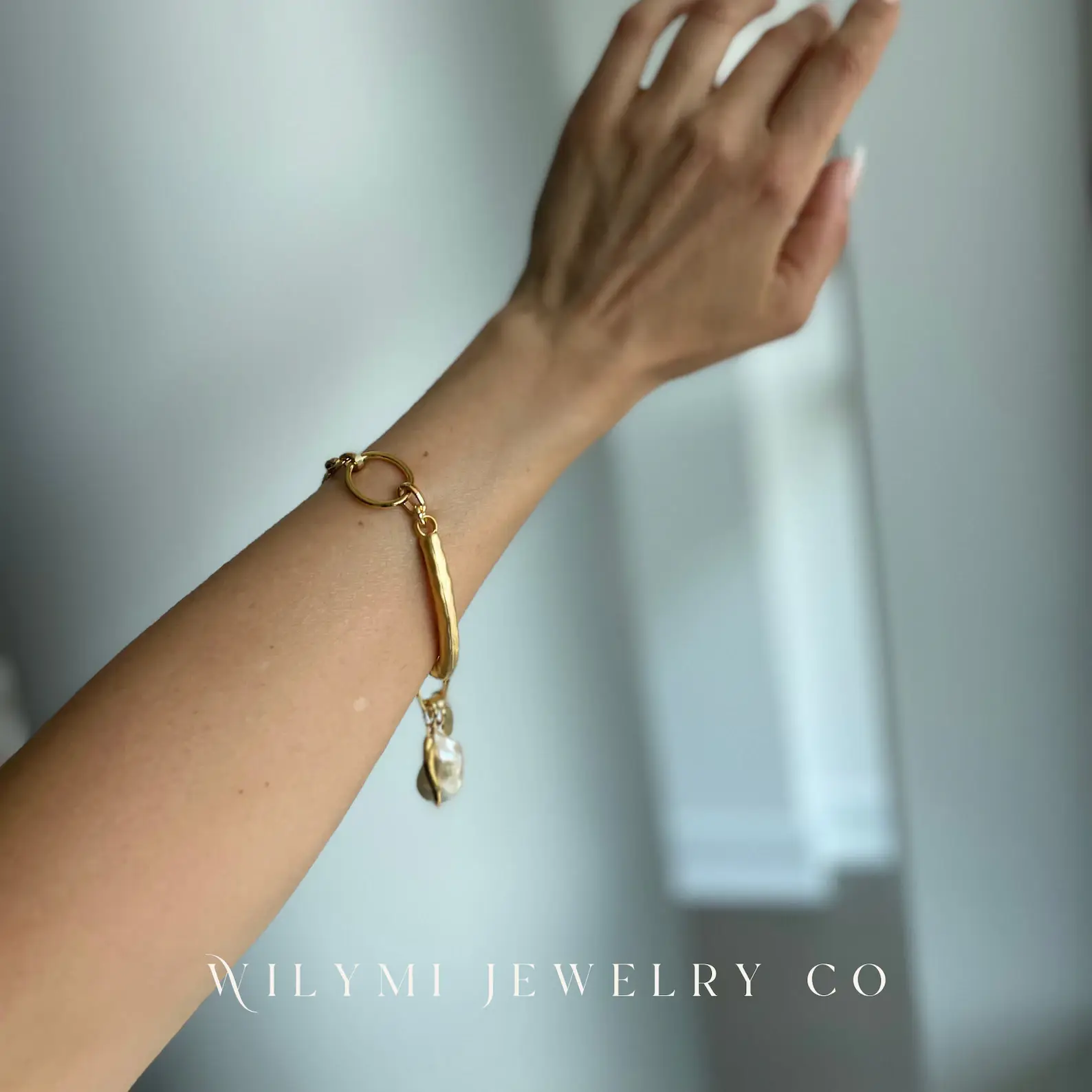 WILYMI Jewelry Co - Wholesale Charm/Dangle Bracelet - Multi-Use Pearl + Cornicello Charm Bracelet | Gold Filled5