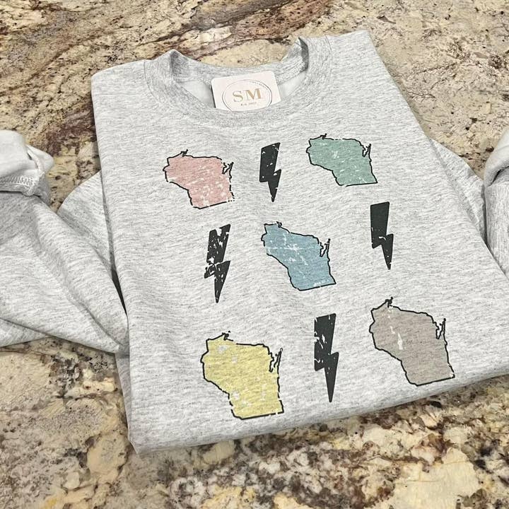 Wisconsin Flash Midwest Rundhalsausschnitt für den Großhandel von Simply Midwest