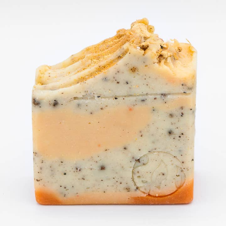 Brighton Rock Workshop – wholesale Bar Soap – Coconut Shell Exfoliant Soap - Orange & Coconut0