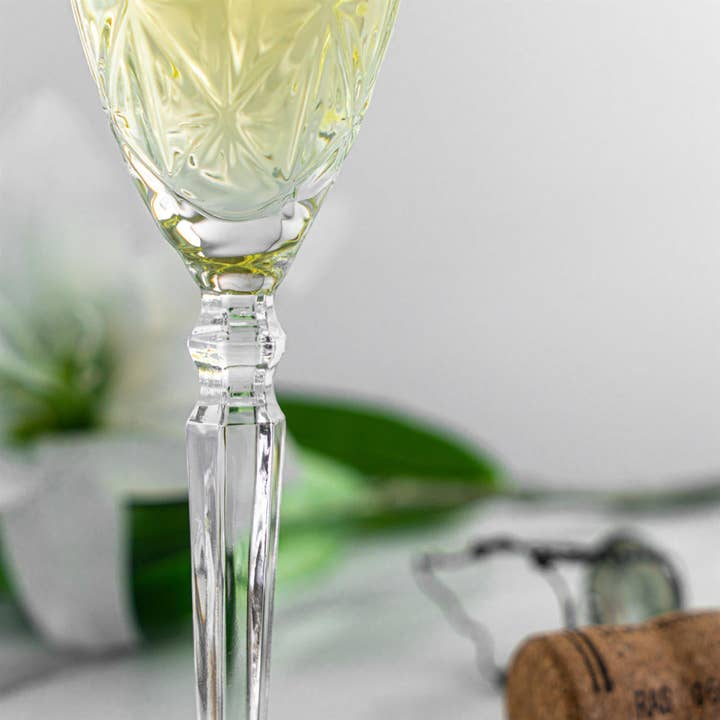 Rinkit Ltd - Wholesale Champagne Flute - RCR Crystal Orchestra Cut Glass Champagne Flute - 200ml