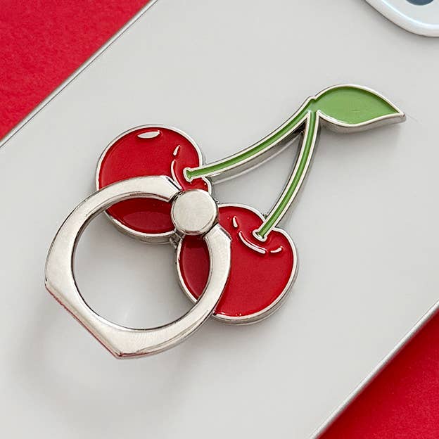 Adhesive Phone Ring - Cherries for wholesale by Coconut Lane