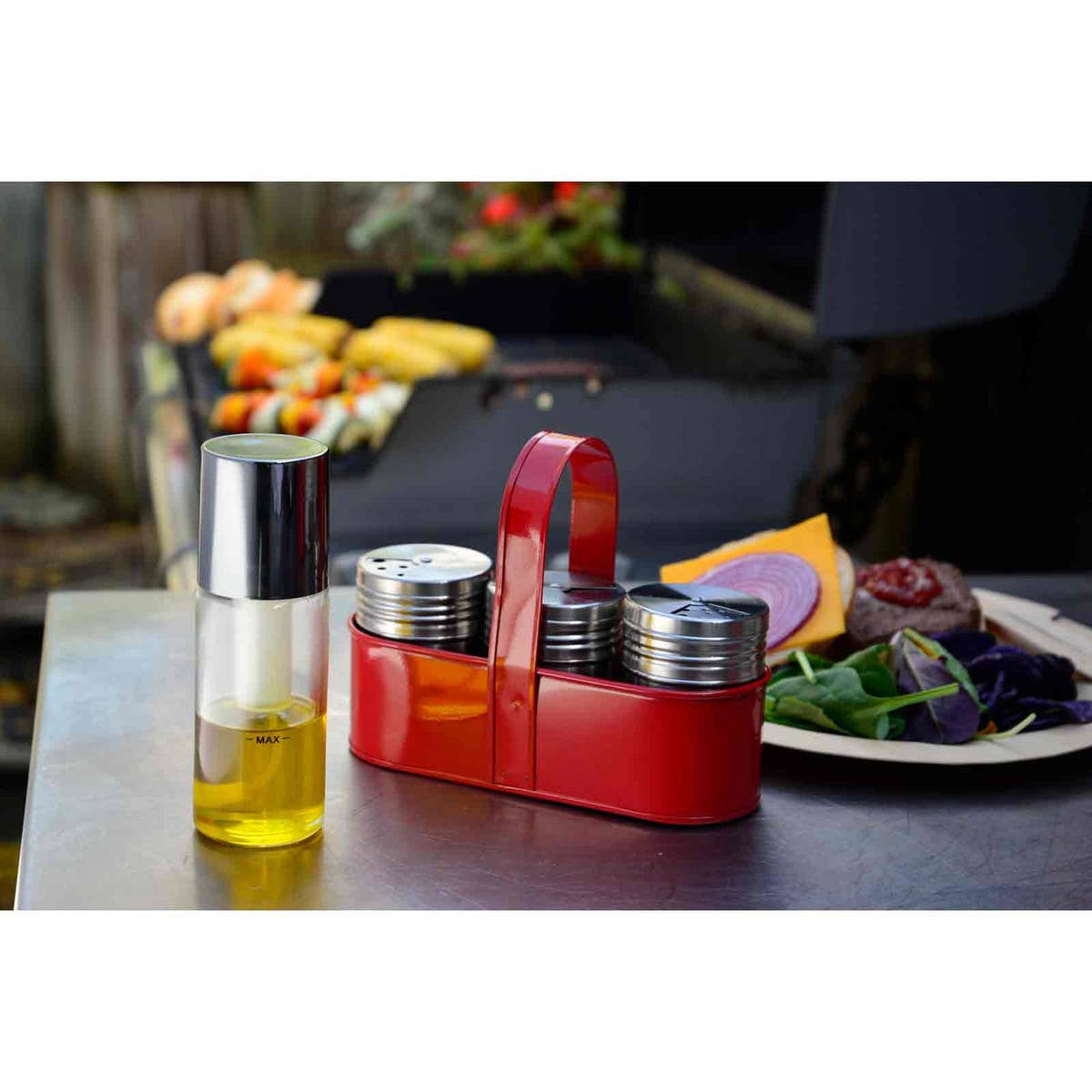 TableCraft Products Company - Wholesale Oil/Vinegar Dispenser - 2.25 oz Oil Mister Glass, Chrome Plated Plastic Top2