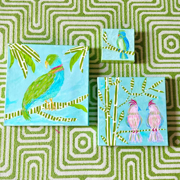 Tropical Bird Mixed Media Art for wholesale by Lemondaisy Design