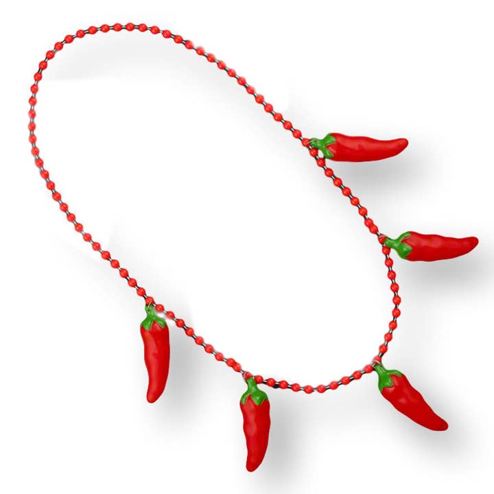 Blinkee.com, LLC - Wholesale Beaded/Pearl Necklace - Jumbo Chili Pepper Charm Necklace for Cinco de Mayo1