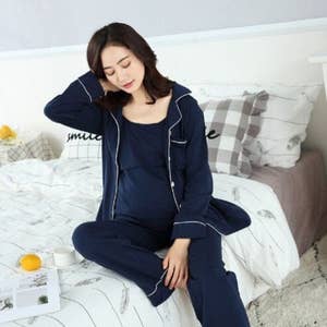 Wholesale Clea Bamboo Classic Long Sleeve Maternity & Nursing Pajama for  your store - Faire