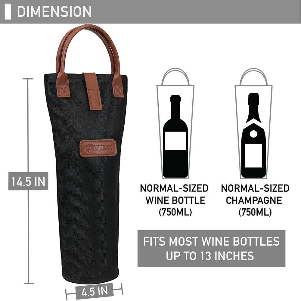 OPUX – wholesale Wine tote – 1 Bottle Classic Wine Carrier Bag31