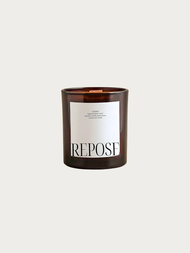 No 03 Repose Candle | Lavender Vanilla Scented | Soy Candle for wholesale by Luceria Candle Co.