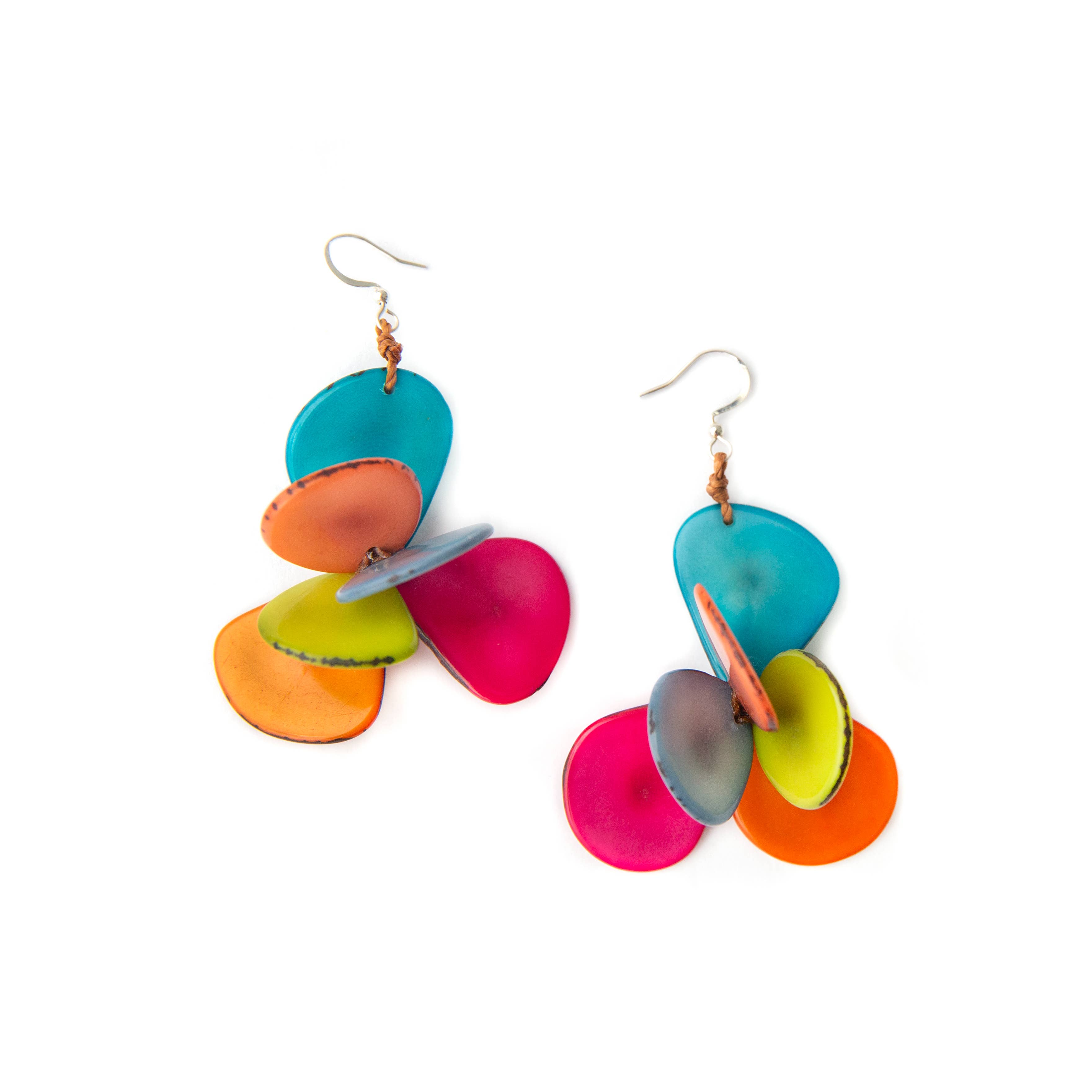 Organic Tagua Jewelry - Vente Boucles d'oreilles pendantes - Boucles d'oreilles Florence20