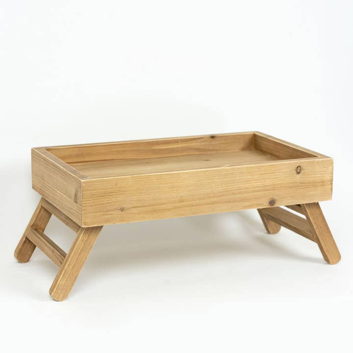 11675 - 20x10x12 Wood Tray Breakfast Table for wholesale by Devanie At Home (Formerly Adams & Co.)