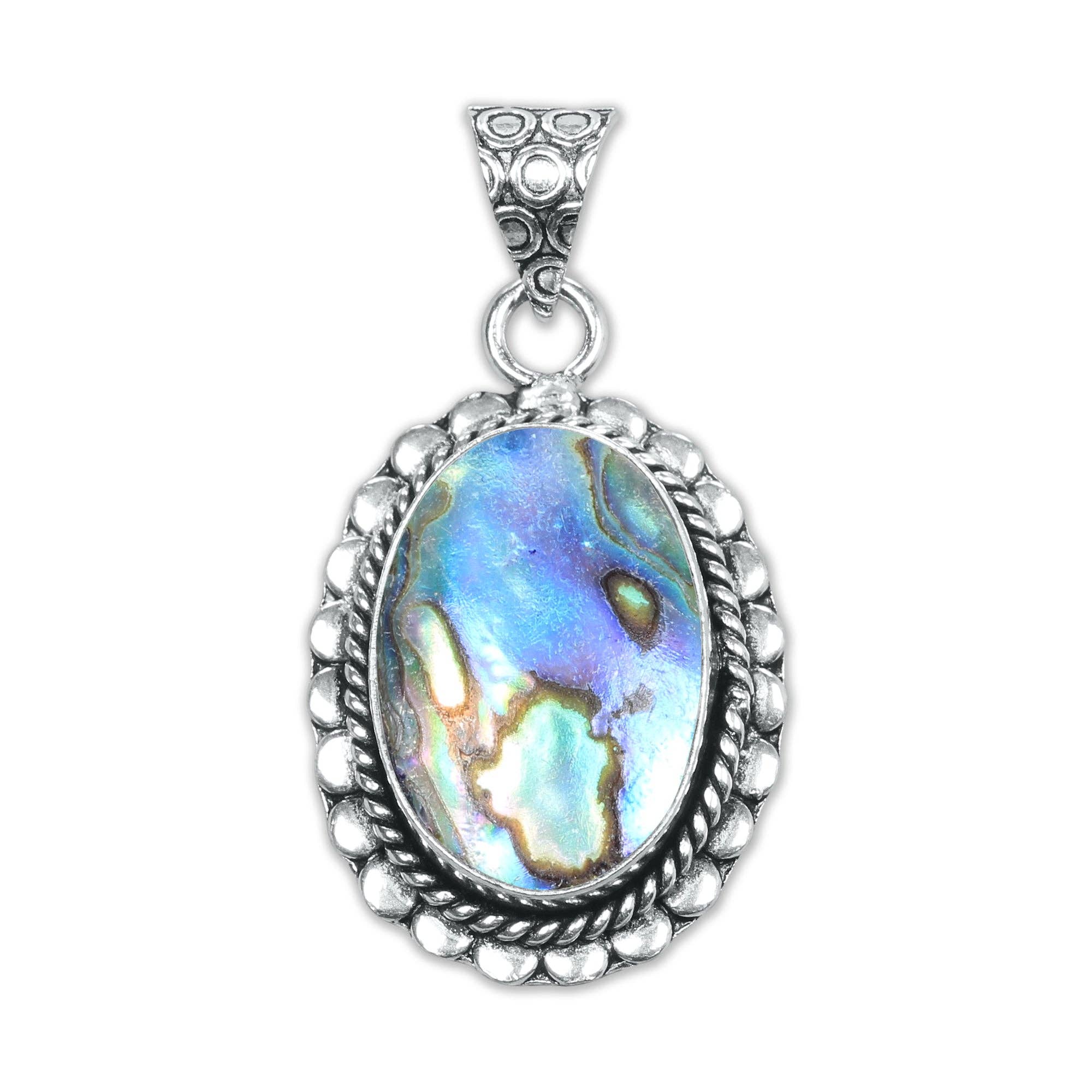Handmade Jewels – wholesale Individual charm/pendant – Abalone Shell Designer Pendants - Handmade, Silver-Plated, Assorted Designs8