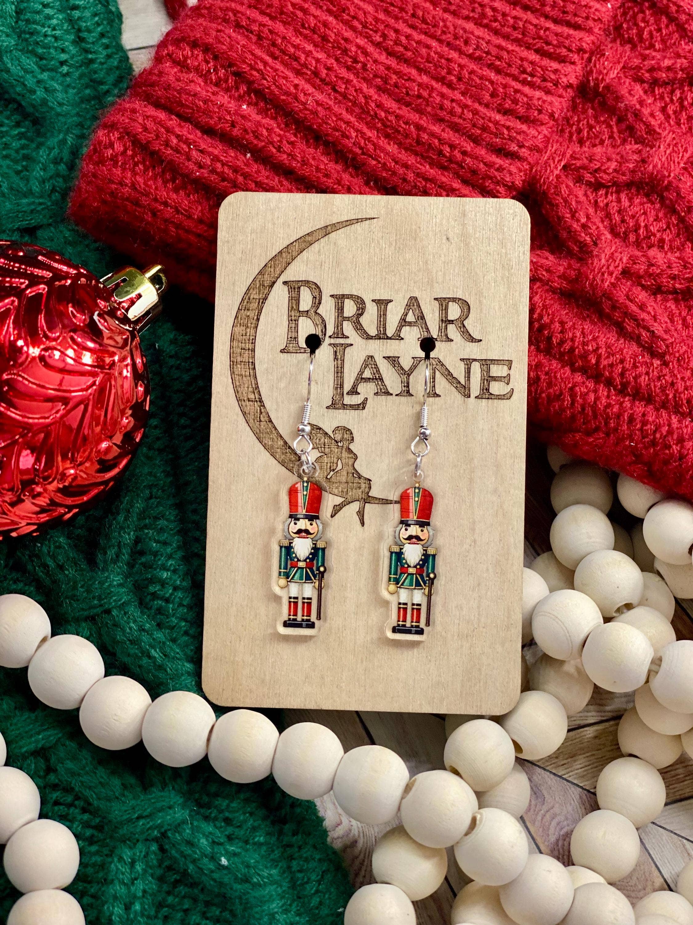 Briar layne - Wholesale Dangle Earrings - Vintage Nutcracker Christmas Holiday Earrings