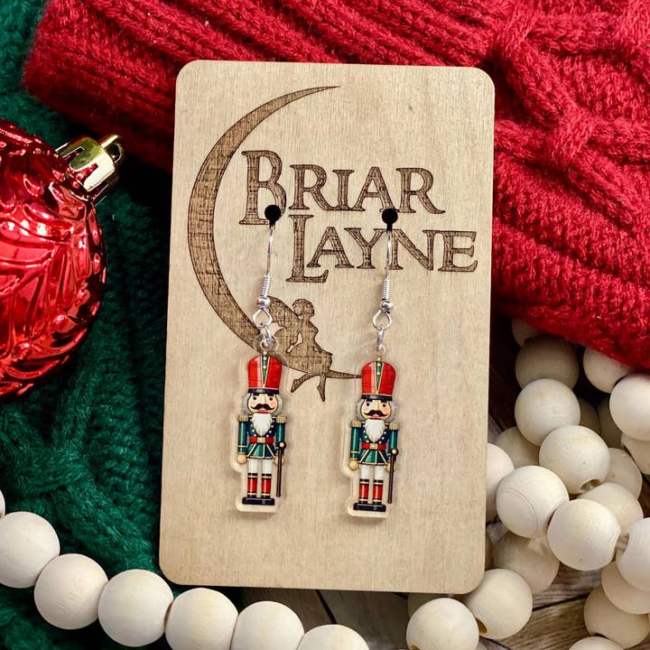 Briar layne - Wholesale Dangle Earrings - Vintage Nutcracker Christmas Holiday Earrings 0