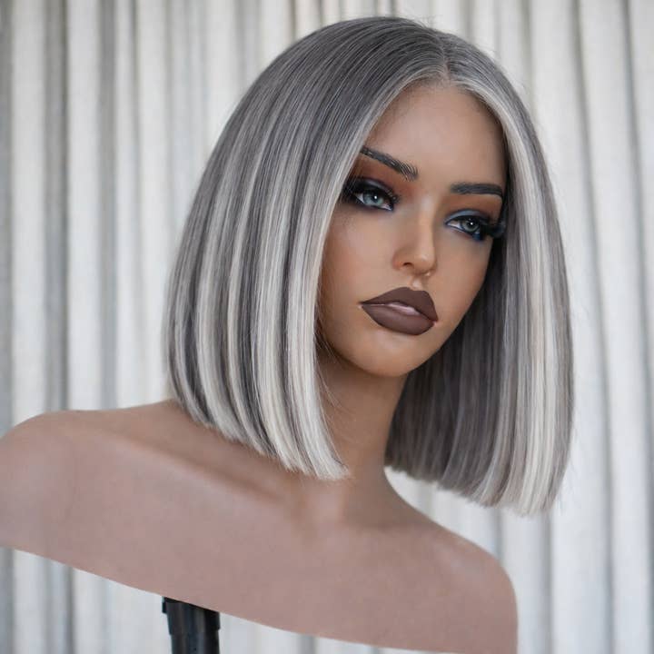ROE BOB - Salt & Pepper - Human Hair Wig for wholesale by Milk & Honey