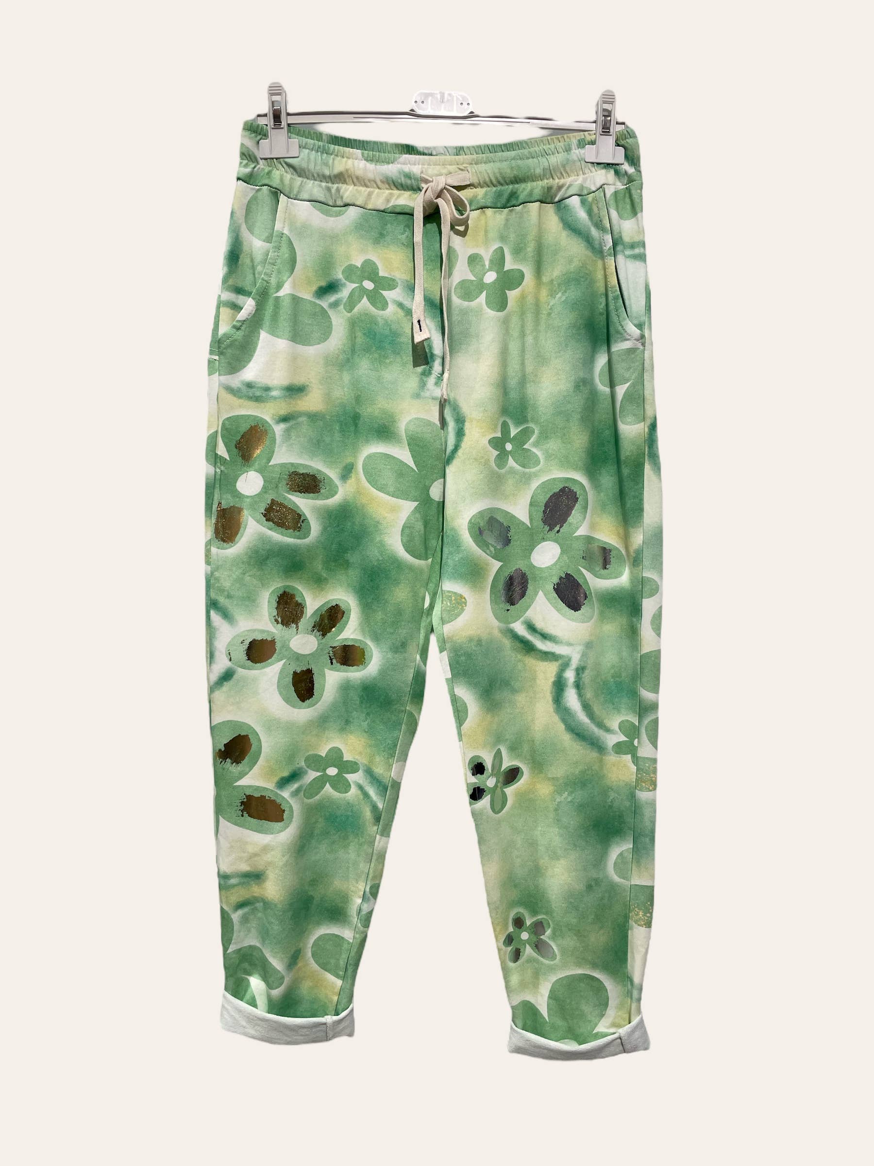 Nota bene – wholesale Byxor - Dam – Byxor med blommönster och dragsko6