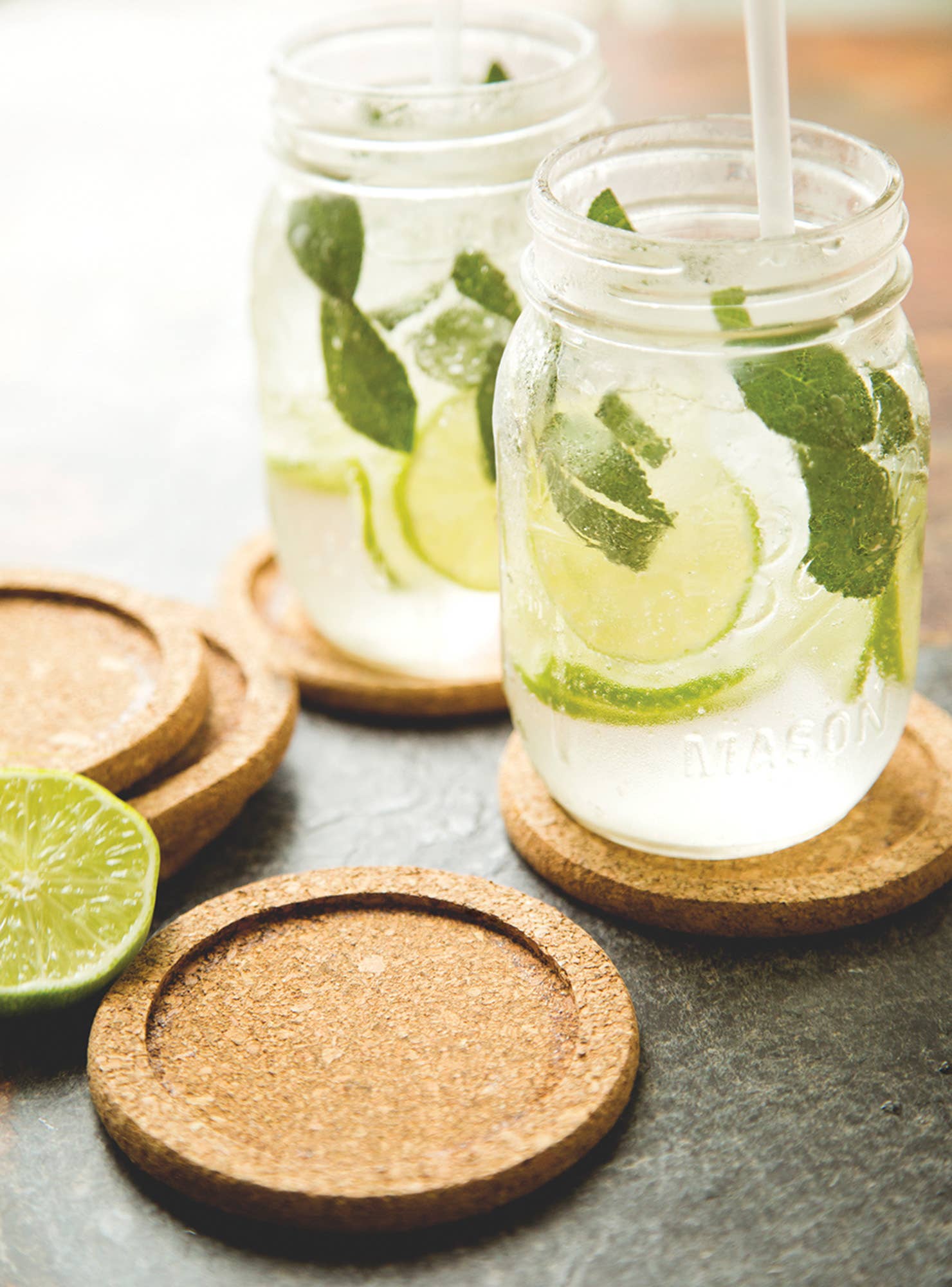 Fox Run Brands - Wholesale Coasters - Fox Run Cork Coasters, Set of 6, 4" x 4" x 0.25"1