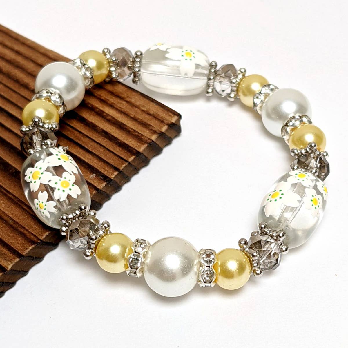 Fiona Accessories – Pulseira de missangas por atacado – Lavender Carnation Jasmine Mayflower Pulseira Flor de Rosa6